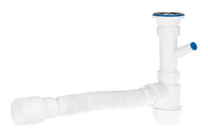 Сифон для умывальника 40x40 с гофрой 32/40/50 с отводом под с.м. MasterProf ИС.110678 thumbnail